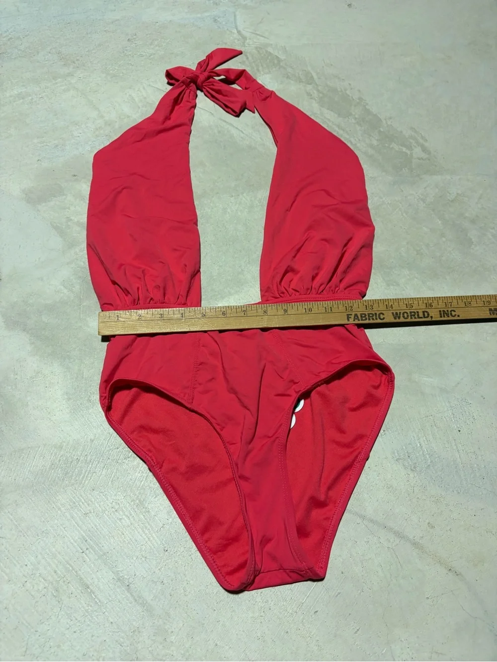 Envya NWT babe watch Red Halter One-Piece Swimsuit MSRP$41 medium